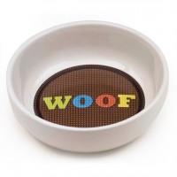 Cross Stitch Woof Ceramic Bowl
