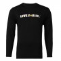 Men's Black Tennis Shirt Long Sleeve Live For It Logo