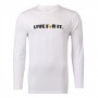 Men's White Tennis Long Sleeve Shirt Live For It Logo