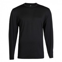 Men's Black Long Sleeve Shirt - Plain Chest