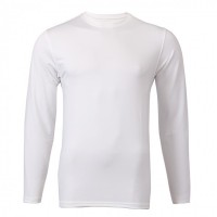 Men's White Long Sleeve Shirt - Plain Chest