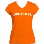 Women's Orange Cap Sleeve Shirt - Live For It