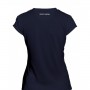 Women's Navy Blue Cap Sleeve Performance Shirt - CC Chest Logo