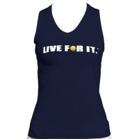 Live For It Tennis Navy Blue Sleeveless Tank Top