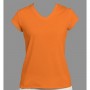 Women's Orange Cap Sleeve Performance Shirt - Plain Chest