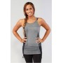 Isis Tank Heather Charcoal and Raven Black