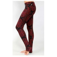 Aurora Pants Raven Black and Henna Red Berry