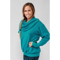 Phoebe Pullover Heather Ocean Blue and Ocean Blue
